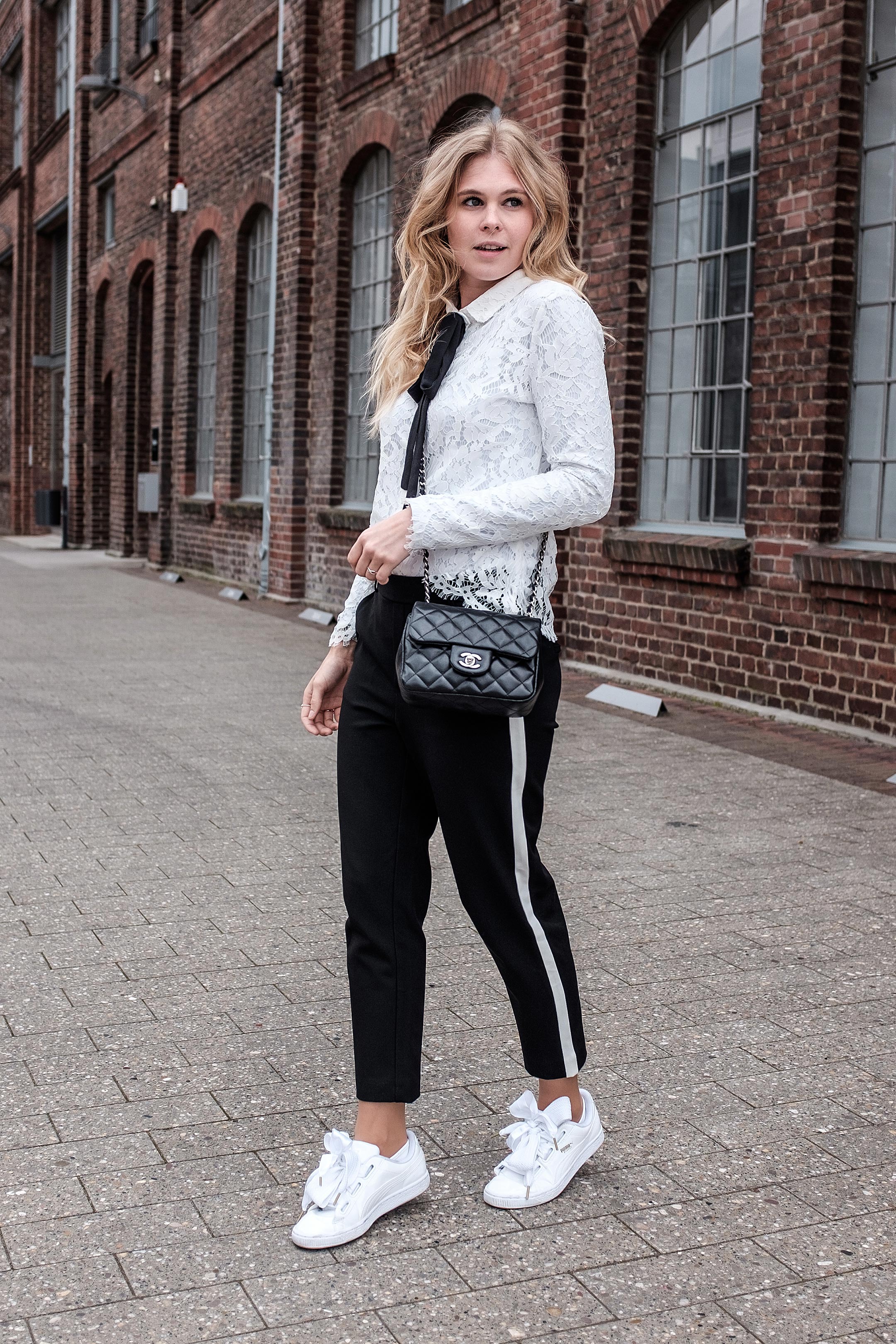 Casual Outfit schwarz weiß Fashionblog Düsseldorf Sunnyinga